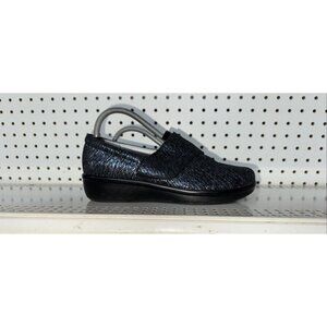 Alegria Lauryn Womens Leather Nursing Work Clogs Size EU 38 US 8 Metallic Blue